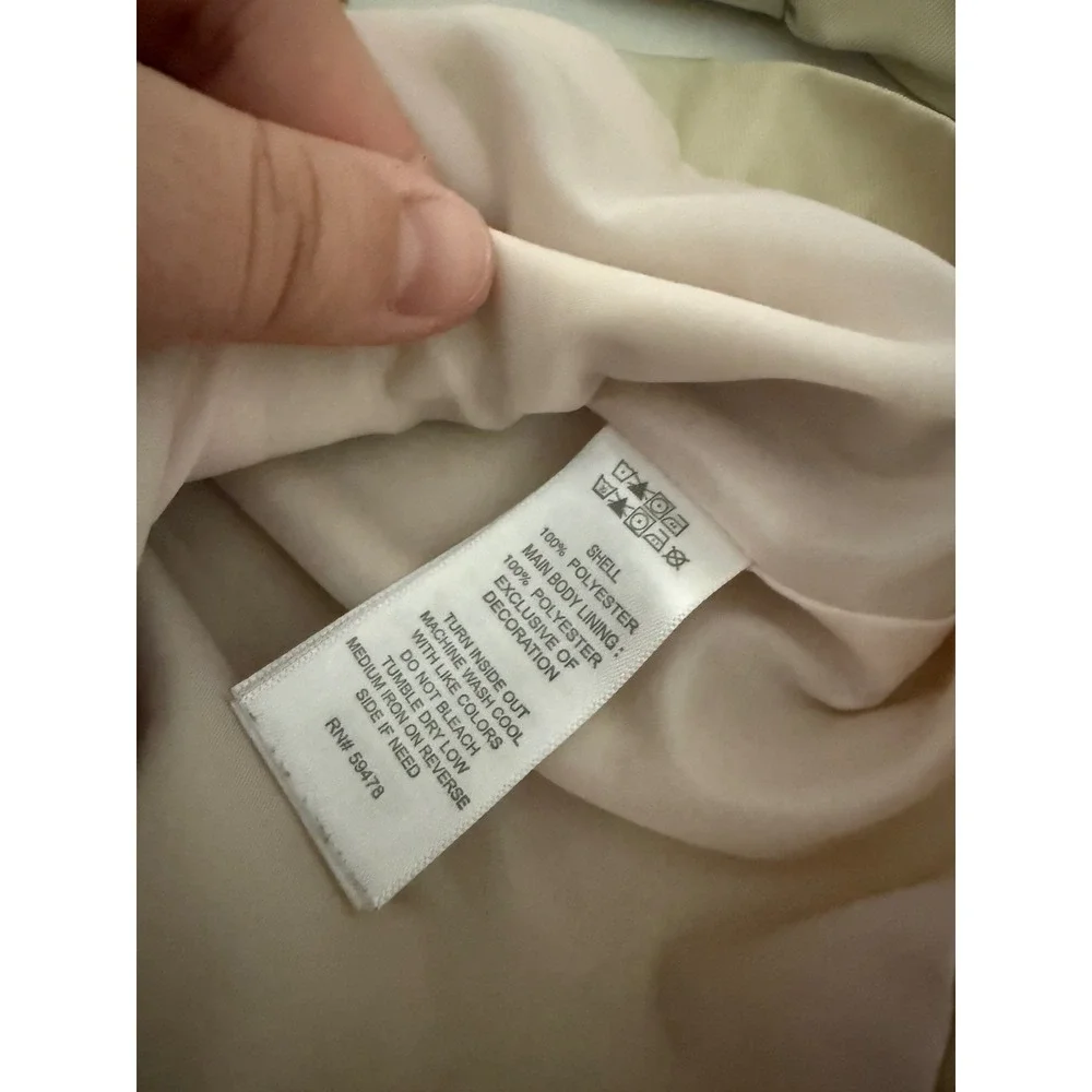 Tahari Trench Coat‎ Kids 12M Beige Ruffle Sleeve Belted Button Front Jacket